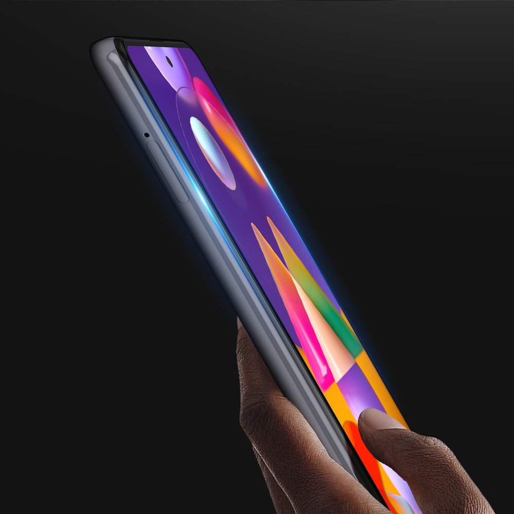 Protetor de tela resistente de vidro temperado 10D Dux Ducis totalmente coberto com armação para Samsung Galaxy A02s EU preto (case amigável)