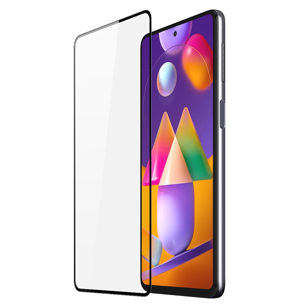 Protetor de tela resistente de vidro temperado 10D Dux Ducis totalmente coberto com armação para Samsung Galaxy A02s EU preto (case amigável)