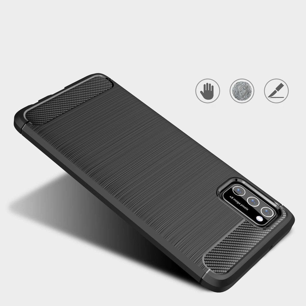 Capa carbono Capa flexível TPU para Oppo A12 - A5s - A7 preto