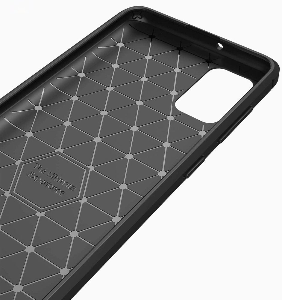 Capa carbono Capa flexível TPU para Oppo A92 - A72 - A52 preta