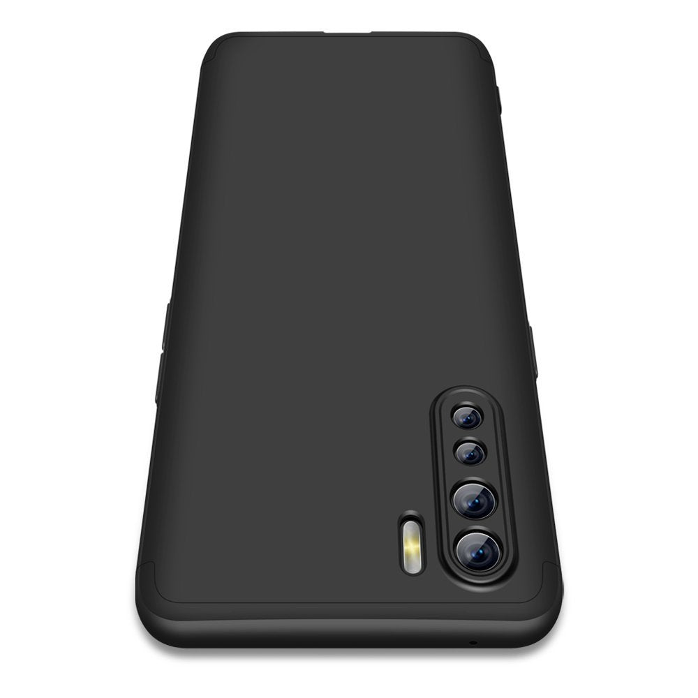 GKK 360 Capa de proteção frontal e traseira capa de corpo inteiro Oppo Reno3 - A91 - F15 preto