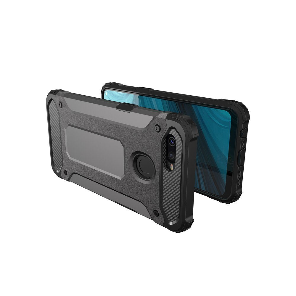 Hybrid Armor Case Capa resistente e resistente para Oppo A12 - A5s - A7 preto