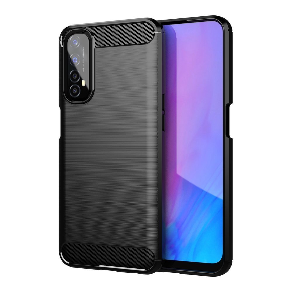 Capa carbono Capa Flexível de TPU para Realme 7 preto