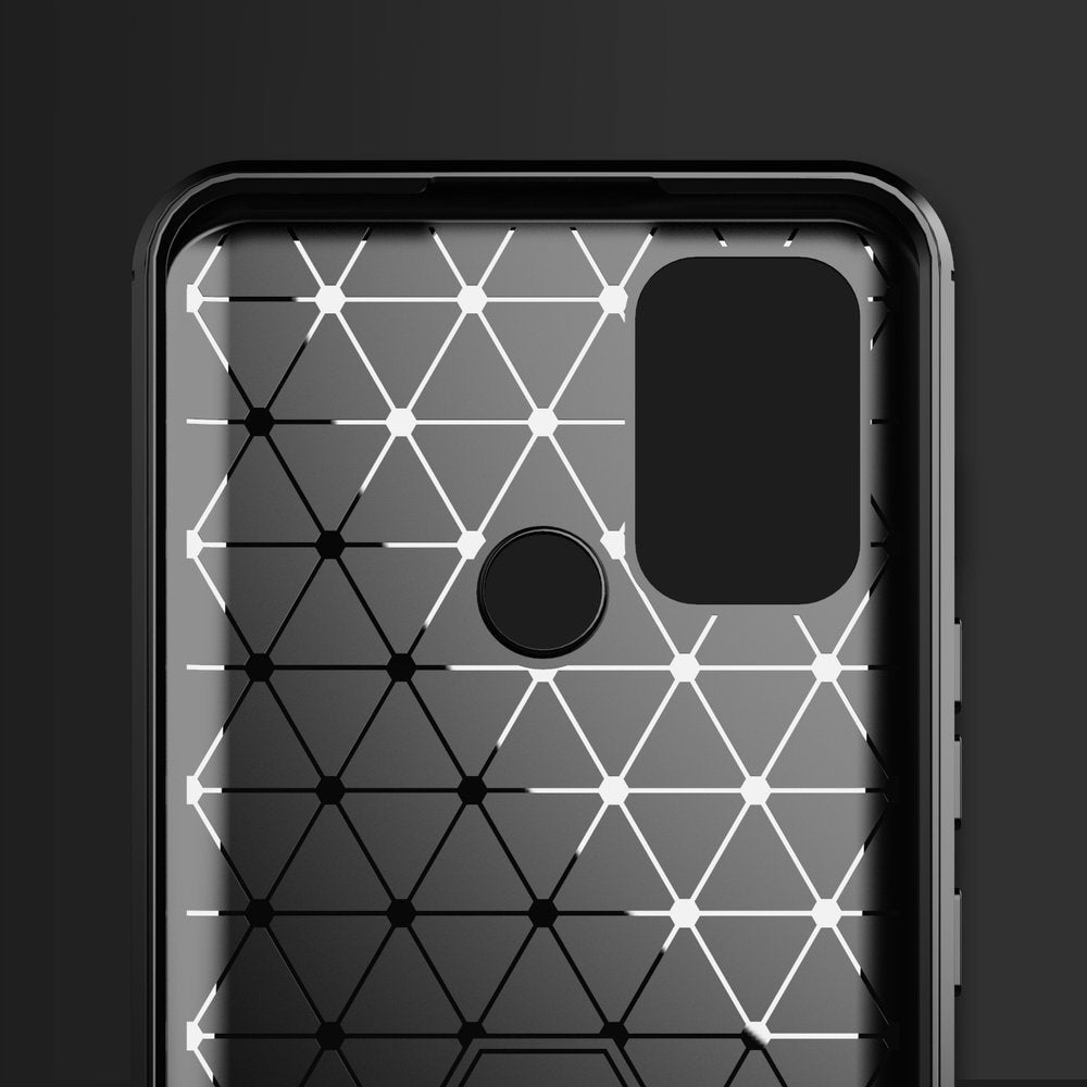 Capa carbono Capa Flexível de TPU para Realme C21 preta
