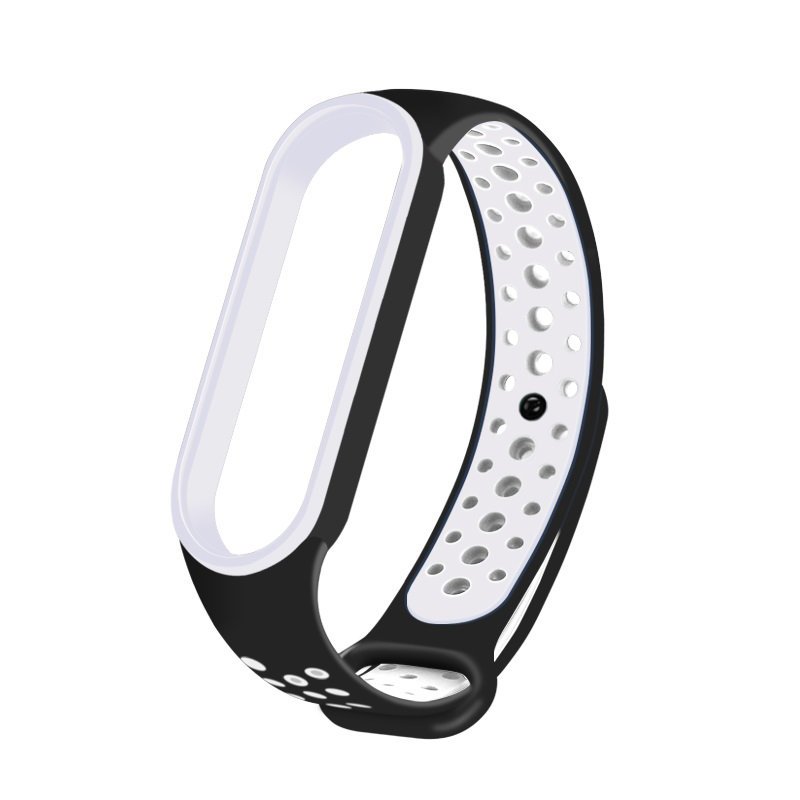 Correia de banda de reposição para Xiaomi Mi Band 5 Dots preto e branco