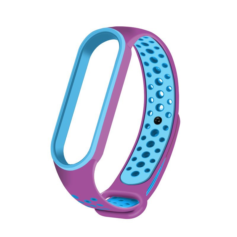 Correia de banda de substituição para Xiaomi Mi Band 4 - Mi Band 3 pontos roxo-azulado