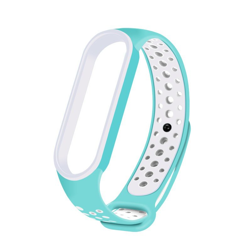 Correia de banda de substituição para Xiaomi Mi Band 4 - Mi Band 3 Dots turquesa-branco