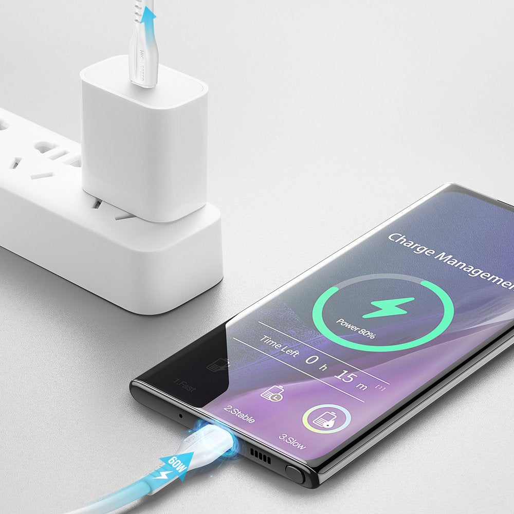 Dux Ducis KV USB Tipo-C - Cabo USB Tipo-C 60 W 3 A 1 m Power Delivery Quick Charge branco