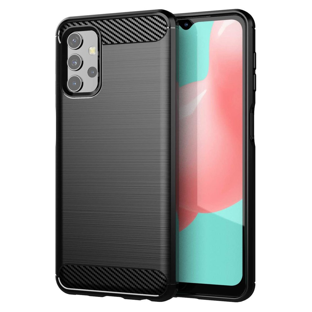 Capa carbono Capa flexível de TPU para Samsung Galaxy A32 4G preta