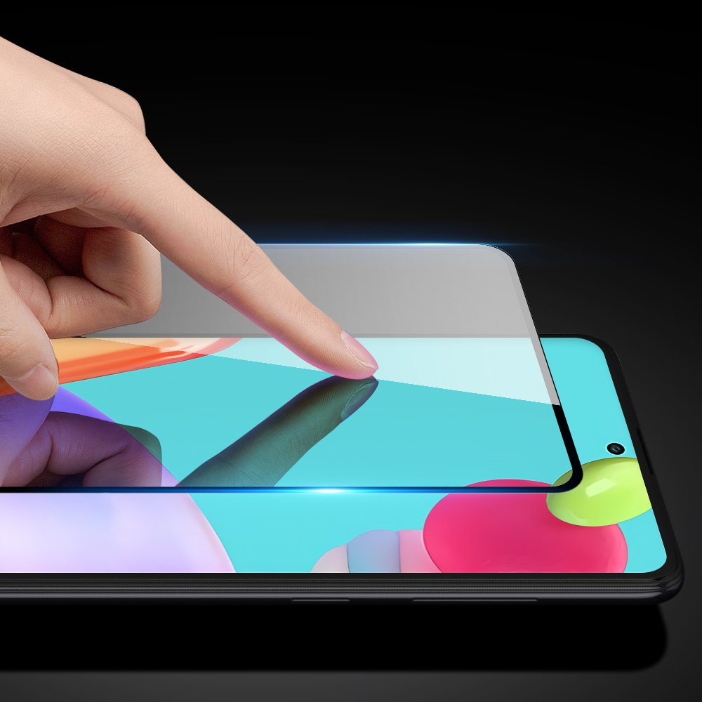 Protetor de tela resistente de vidro temperado 9D Dux Ducis 9D totalmente coberto com armação para Samsung Galaxy A52 5G - A52 4G preto (case amigável)