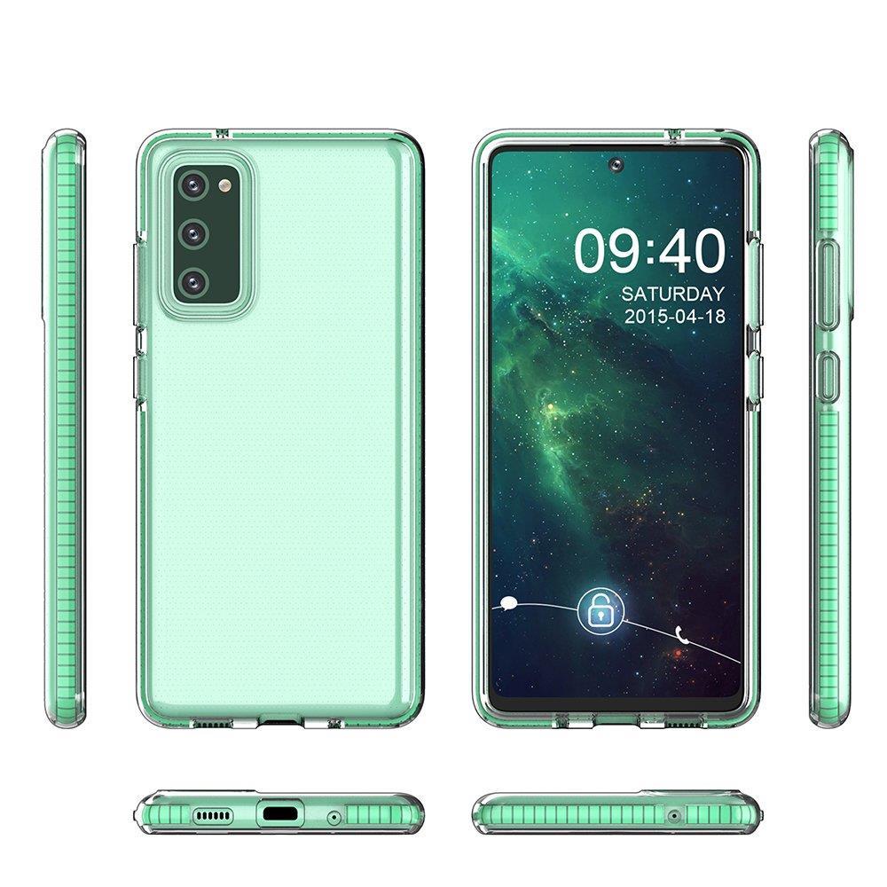 Capa protetora de gel de TPU transparente com moldura colorida para Xiaomi Redmi K40 Pro + - K40 Pro - K40 - Poco F3 - Mi 11i azul claro