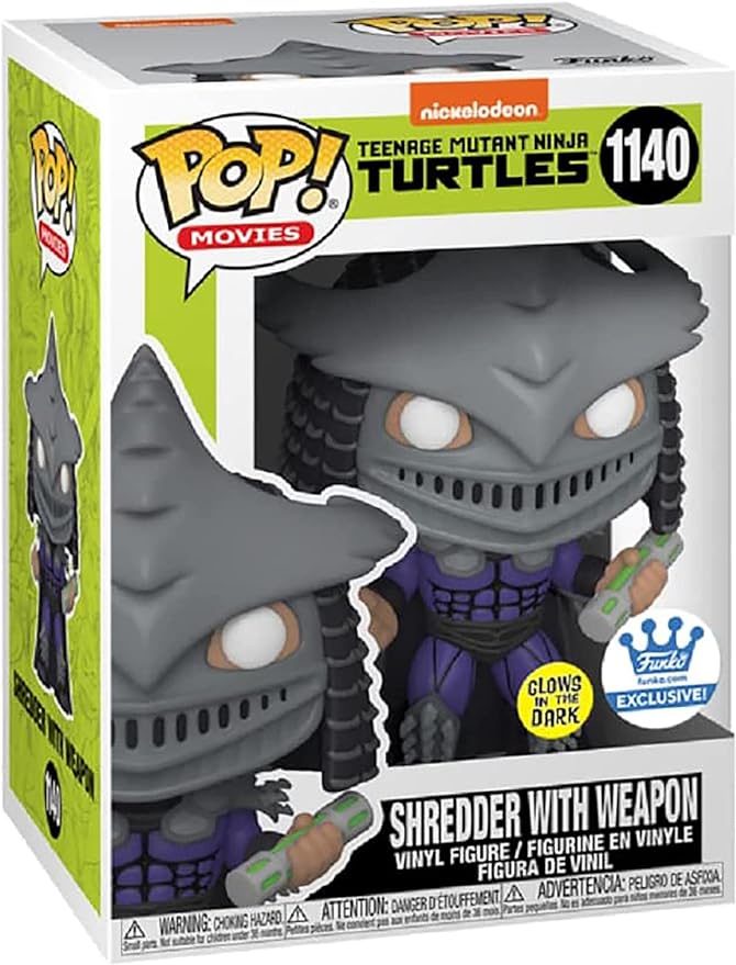 Funko Pop! Movies TMNT 1140 Shredder with Weapon GITD