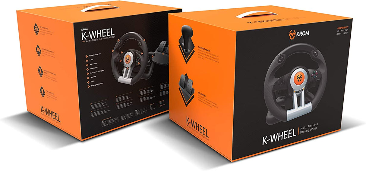 Nox Krom K-Wheel Volante + Pedais PS4/PS3/Xbox One