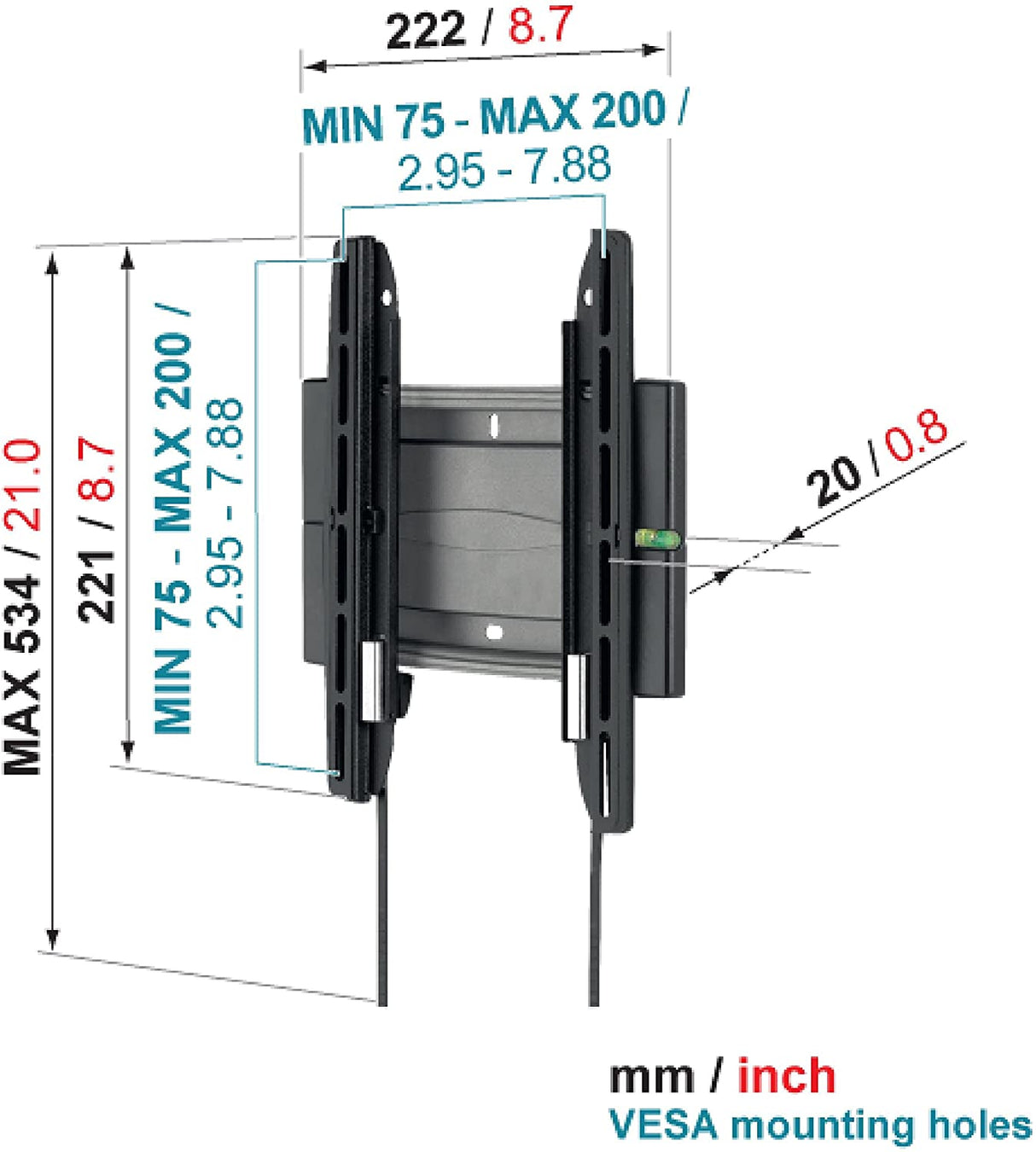 Vogels Suporte TV FLAT EFW 8105 19" - 37"