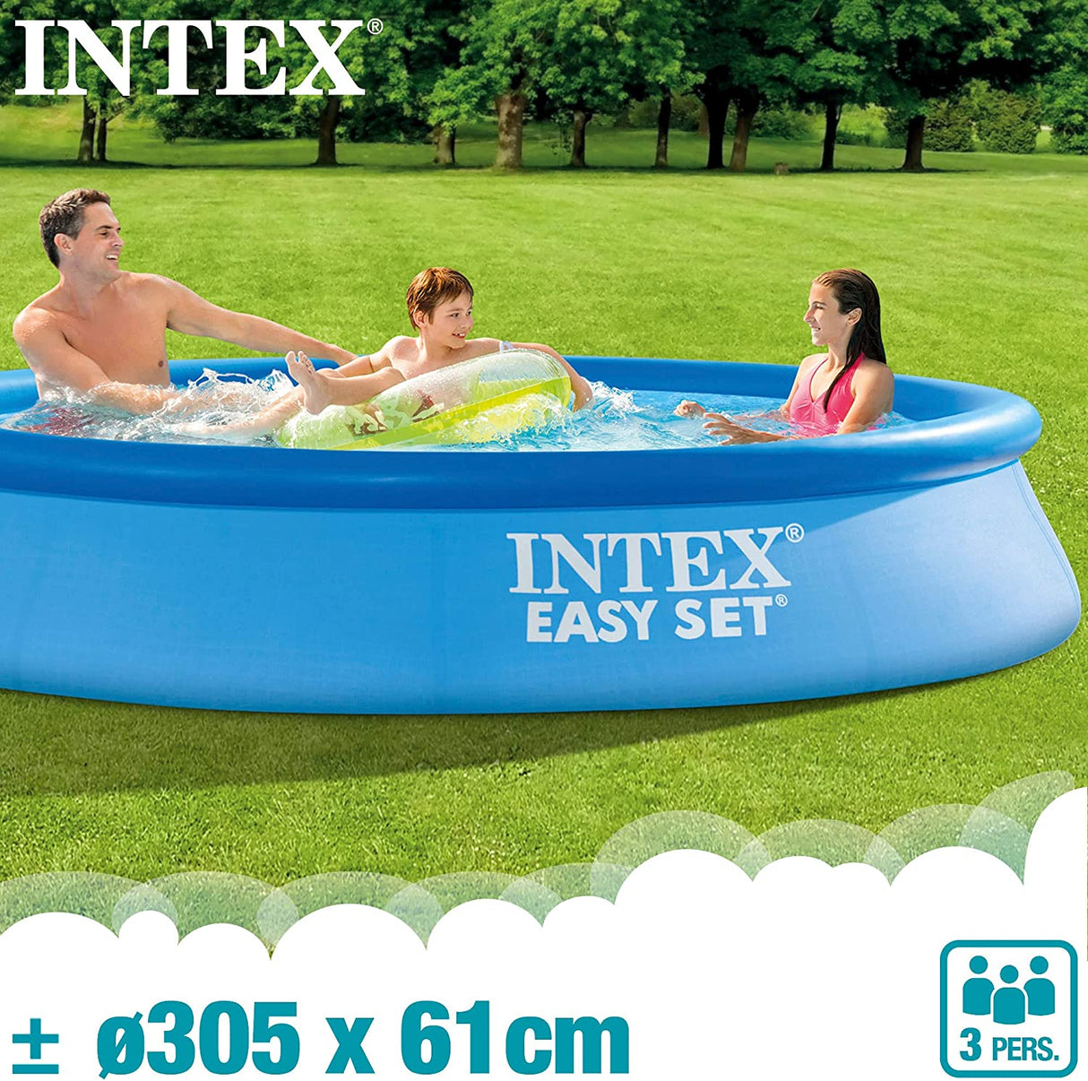 Intex 55238 - Piscina insuflável, Ø 305 x 61 cm, 3,077 litros