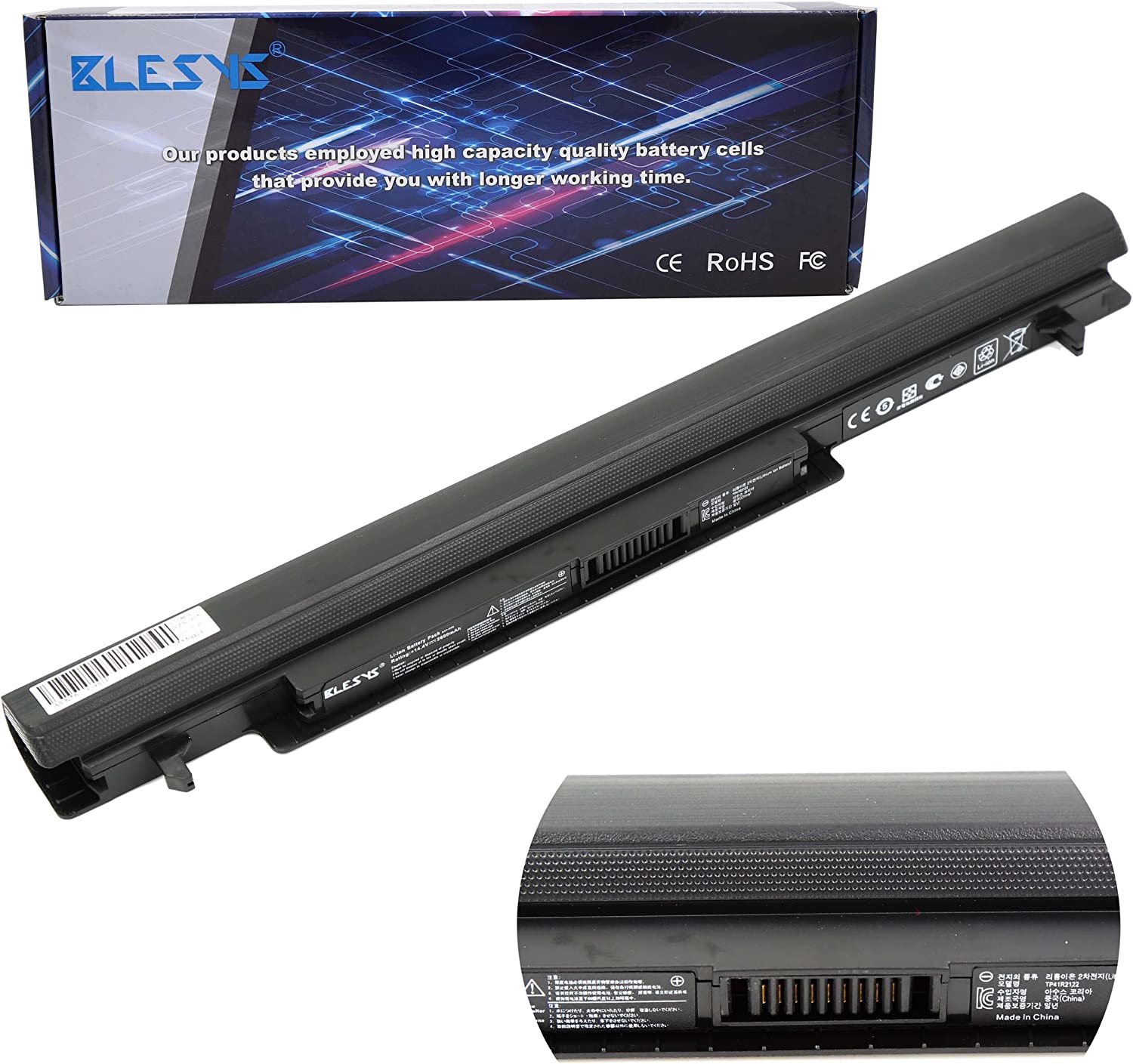 Bateria para ASUS - BLESYS - A31-K56 (compatibilidade com 15V 2950mAh)