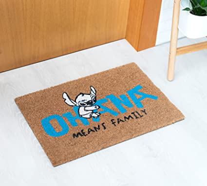 Tapete De Entrada Felpudo Disney Stitch Ohana