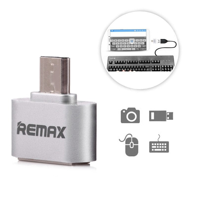 Adaptador USB OTG Remax prata