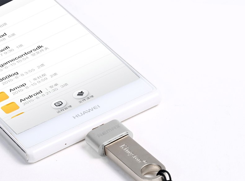 Adaptador USB OTG Remax prata