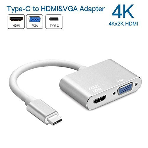 Adaptador Converter USB-C para HDMI + VGA 2k/4k - Multi4you®