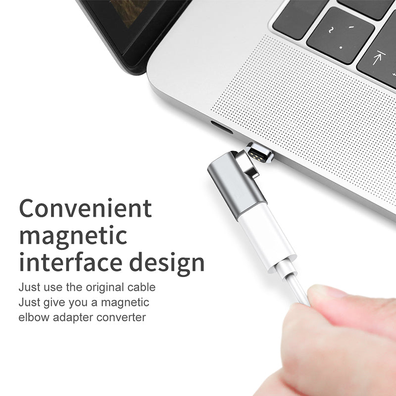 Adaptador Magnético USB-C 90° para Carregamento Apple MacBook / Samsung / Huawei - Multi4you®