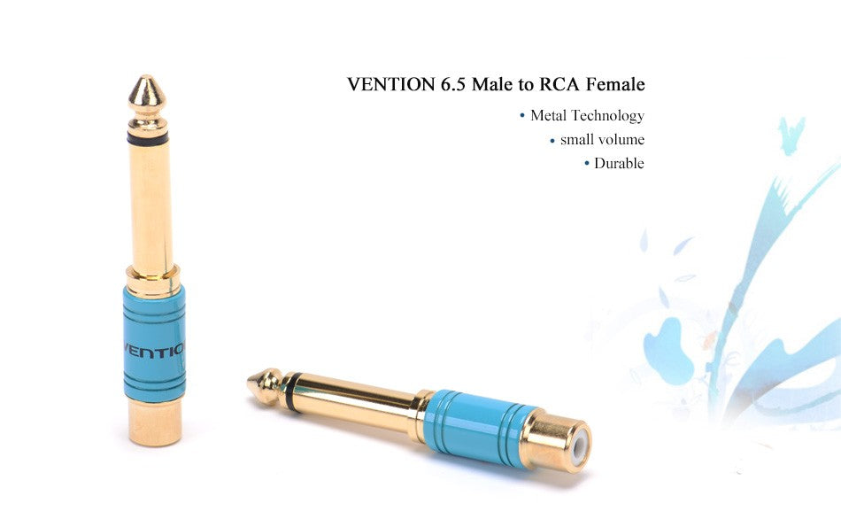 Adaptador Vention Jack 6,5mm para RCA Fêmea