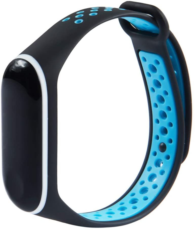 Bracelete Desportiva para Pulseira Xiaomi Mi band 3 / 4 Preto-Azul