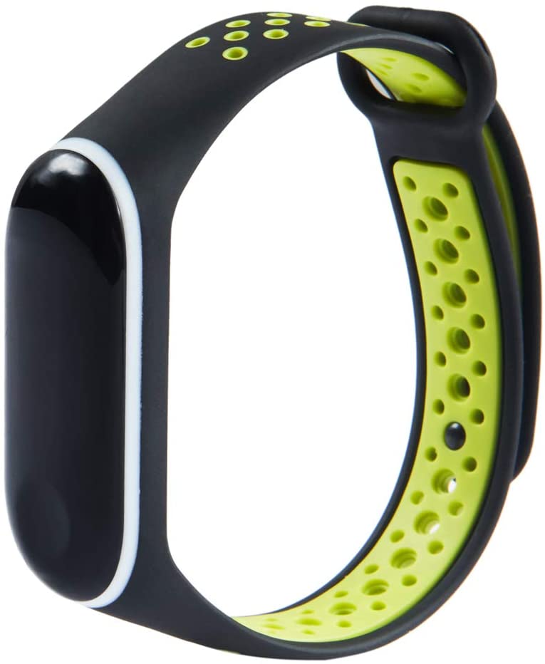 Bracelete Desportiva para Pulseira Xiaomi Mi band 3 / 4 Preto-Amarelo