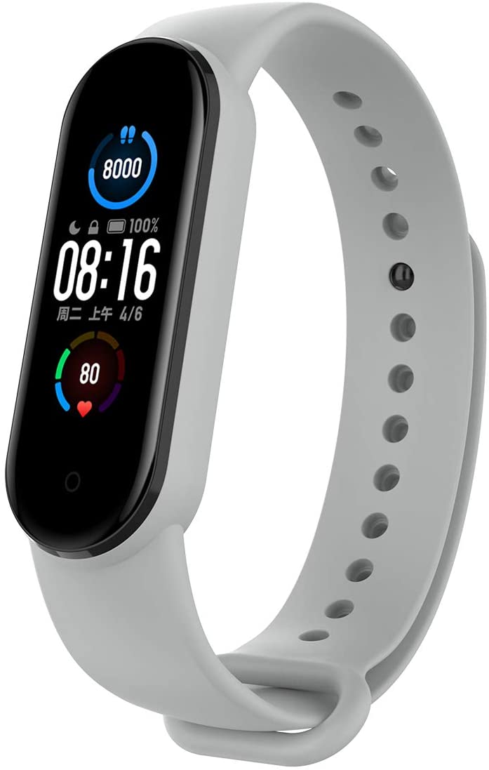 Bracelete para Pulseira Xiaomi Mi Band 5 Cinzento
