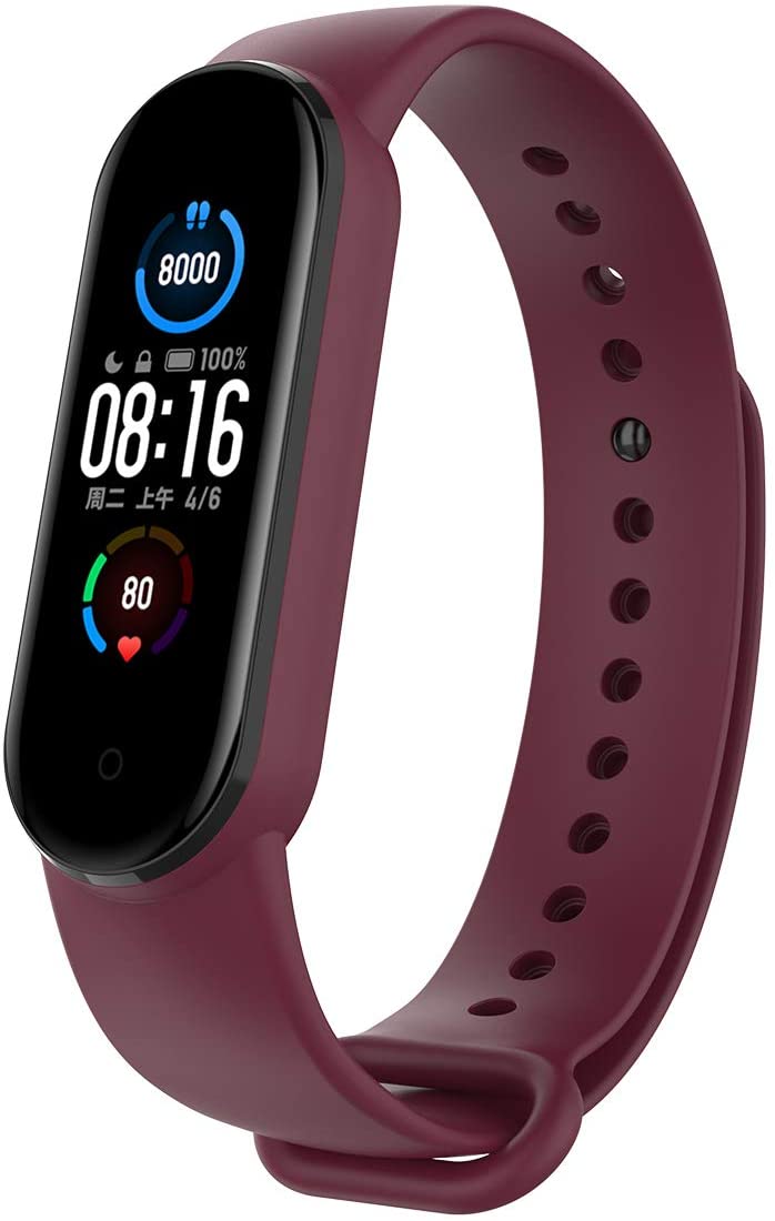 Bracelete para Pulseira Xiaomi Mi Band 5 Bordô