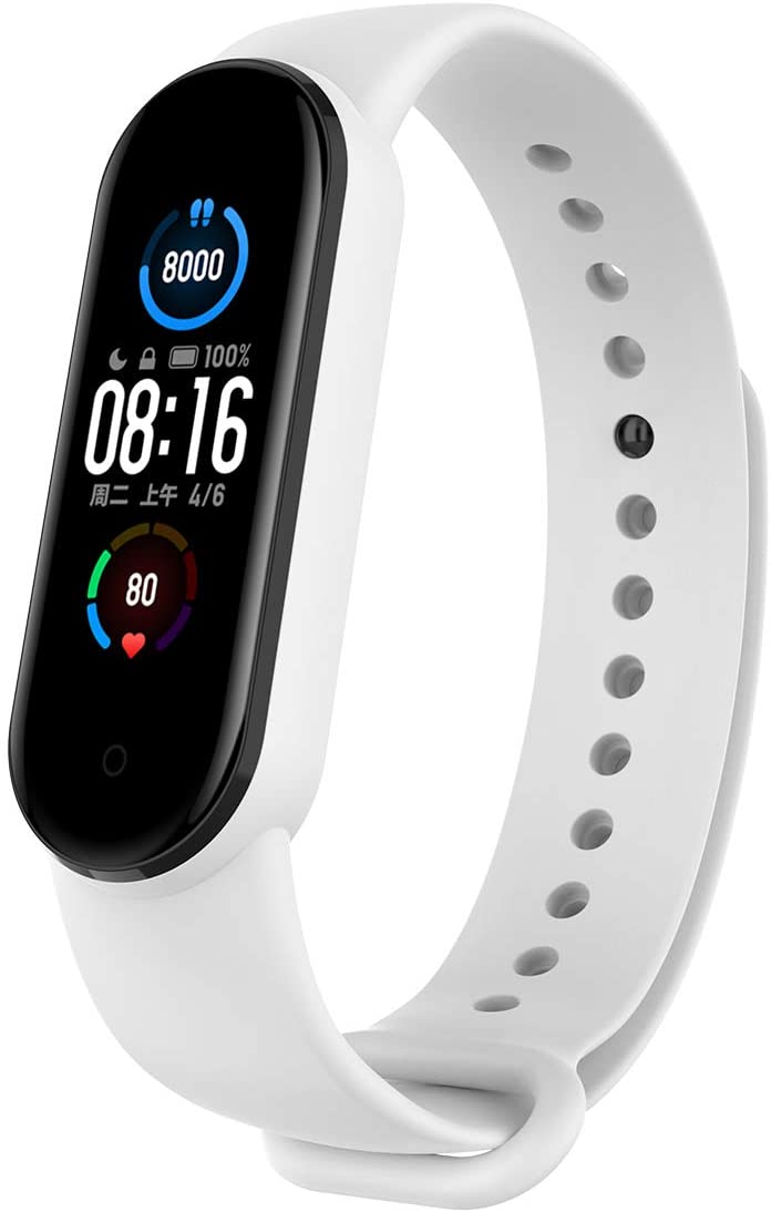 Bracelete para Pulseira Xiaomi Mi Band 5 Branco