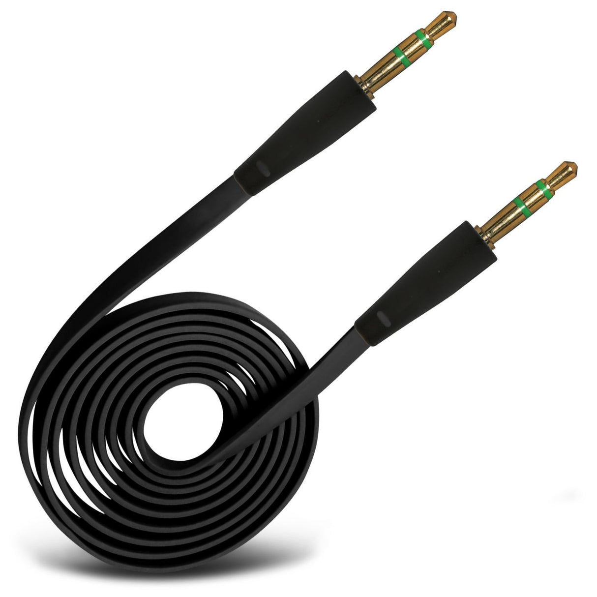 Cabo Jack 3,5mm Macho Flat (1M) (Preto) - Multi4you®