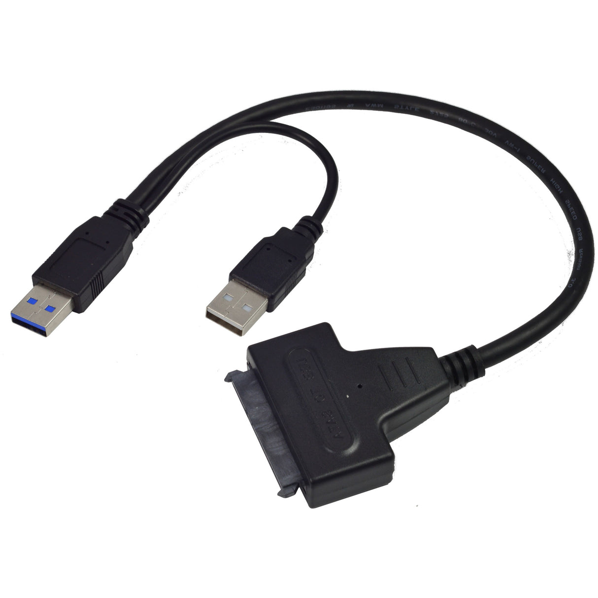 Cabo USB 3.0 + USB Sata 22 Pin para HD 2,5 Pol (USB 3.0 + USB - dados e alimentação) - Multi4you®