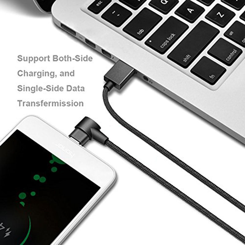 Cabo USB-C 90° Magnético para Smartphone Revestido em Nylon (1m) - Multi4you®