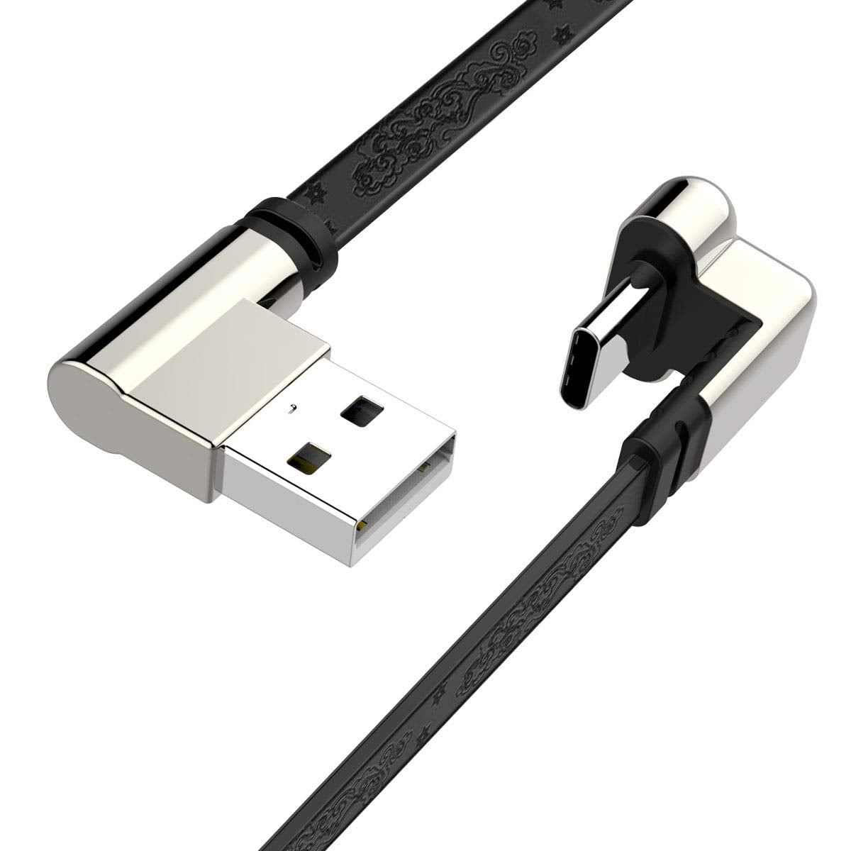 Cabo USB Tipo C 180 Graus Flat Resistente - Multi4you®