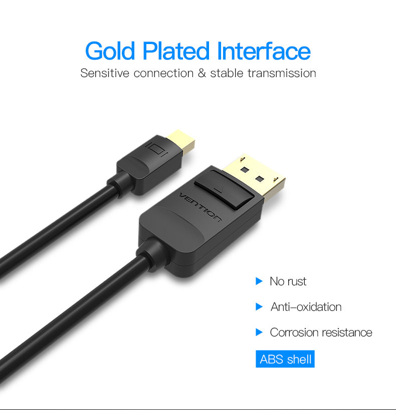 Cabo Vention Thunderbolt Mini DisplayPort Macho para DisplayPort Macho (2m)