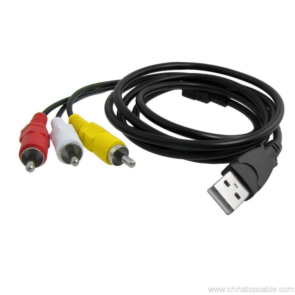 Cabo de Áudio e Vídeo 3 RCA para USB (1,5m) - Multi4you®