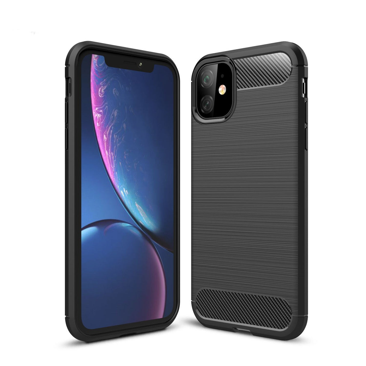 Capa Carbon Gel TPU Carbono Preto para Apple iPhone 11 - Multi4you®