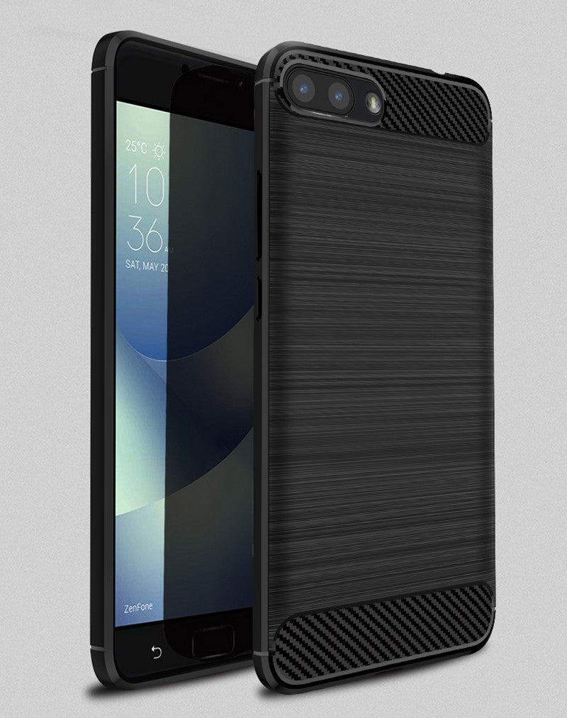 Capa Carbon Gel TPU Carbono Preto para Asus Zenfone 4 Max ZC520KL - Multi4you®
