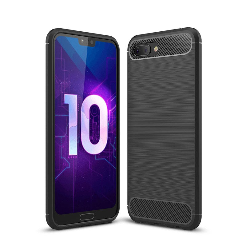 Capa Carbon Gel TPU Carbono Preto para Huawei Honor 10 - Multi4you®