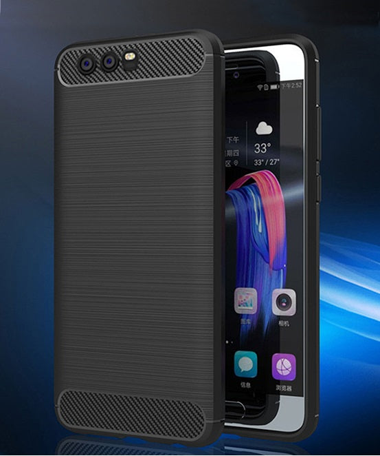Capa Carbon Gel TPU Carbono Preto para Huawei Honor 9 - Multi4you®