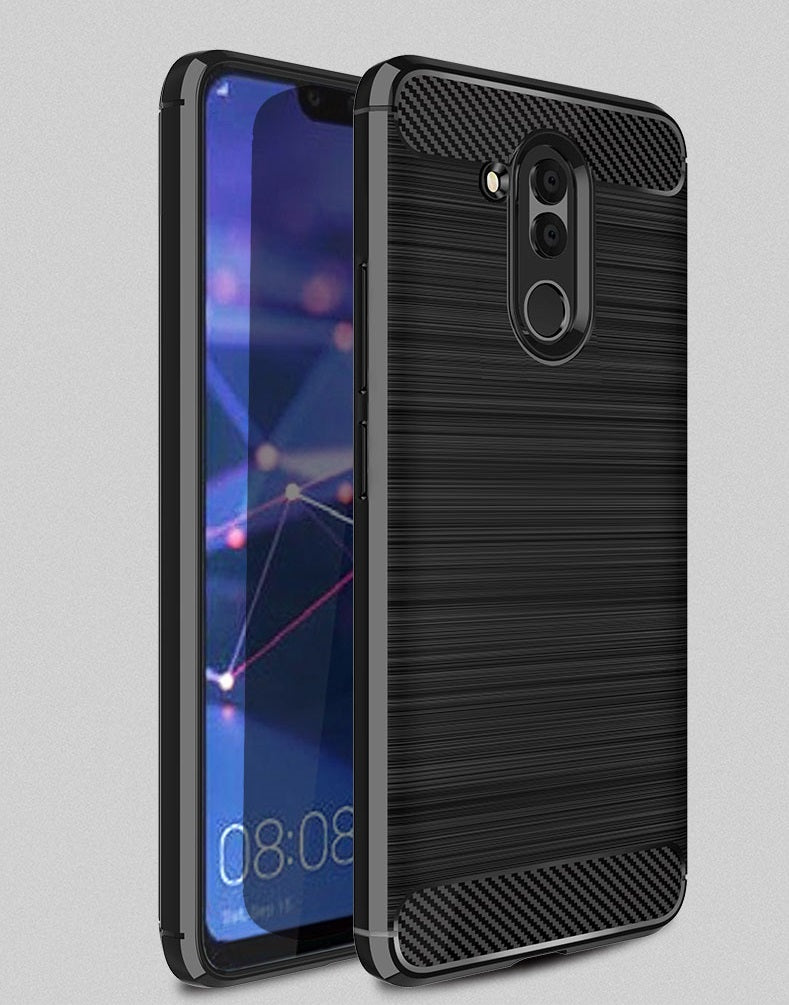 Capa Carbon Gel TPU Carbono Preto para Huawei Mate 20 Lite - Multi4you®