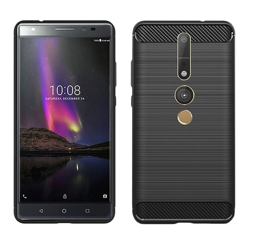 Capa Carbon Gel TPU Carbono Preto para Lenovo Phab2 Pro - Lenovo Phab 2 Pro - Multi4you®