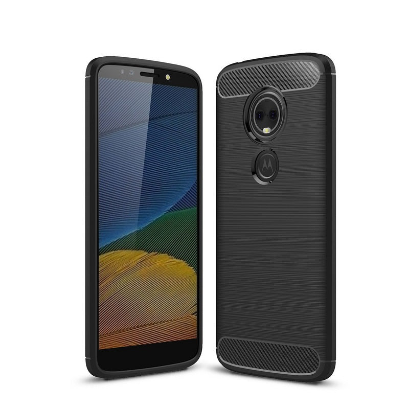Capa Carbon Gel TPU Carbono Preto para Motorola Moto E5 Plus - Multi4you®