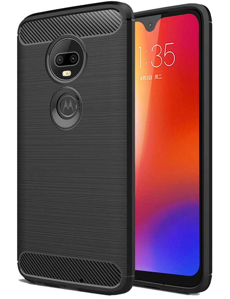 Capa Carbon Gel TPU Carbono Preto para Motorola Moto G7 Plus - Multi4you®