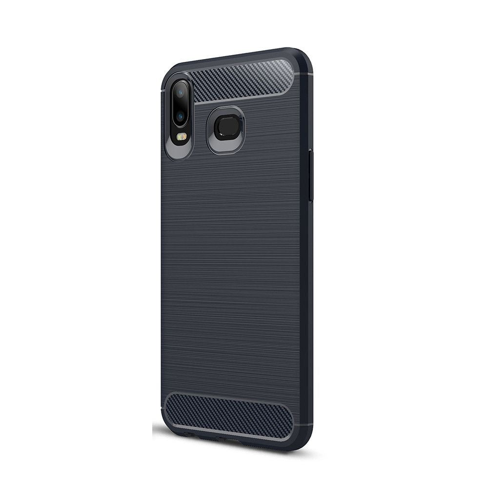 Capa Carbon Gel TPU Carbono Preto para Samsung Galaxy A6s - Multi4you®