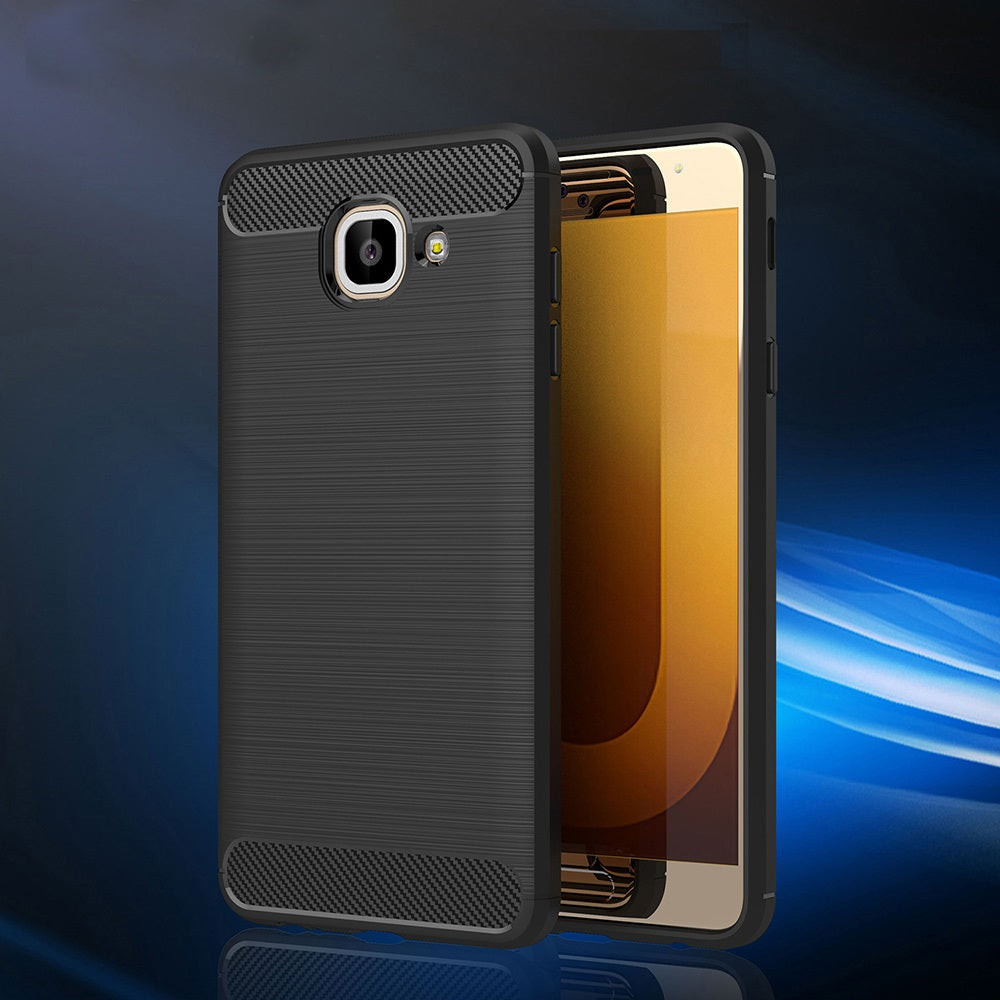 Capa Carbon Gel TPU Carbono Preto para Samsung Galaxy A7 2016 - Multi4you®