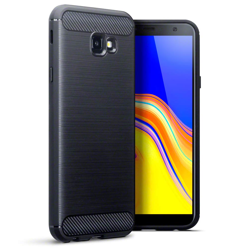 Capa Carbon Gel TPU Carbono Preto para Samsung Galaxy J4+ / J4 Plus - Multi4you®