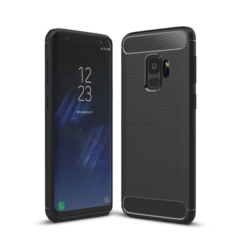 Capa Carbon Gel TPU Carbono Preto para Samsung Galaxy S9 - Multi4you®