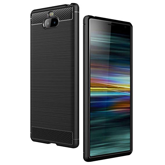 Capa Carbon Gel TPU Carbono Preto para Sony Xperia 10 Plus - Multi4you®